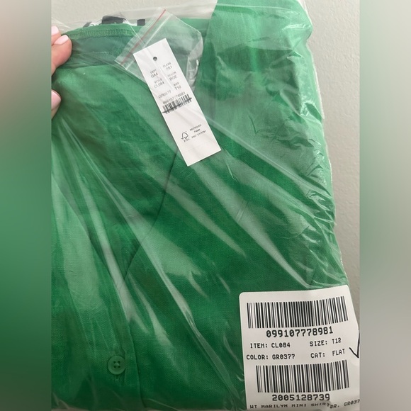 NWT! J.Crew Tall mini dress in linen. Size 12 Tall $158 - Picture 6 of 7